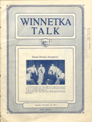 Winnetka Weekly Talk, 14 Nov 1925