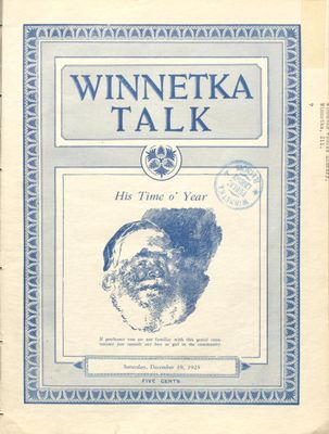 Winnetka Weekly Talk, 19 Dec 1925