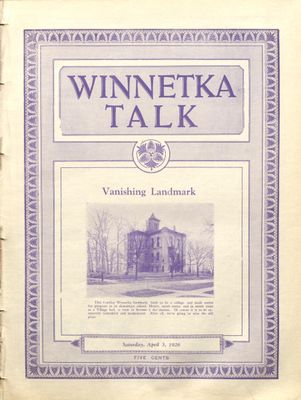 Winnetka Weekly Talk, 3 Apr 1926