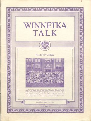 Winnetka Weekly Talk, 19 Jun 1926