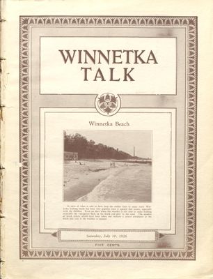 Winnetka Weekly Talk, 10 Jul 1926