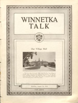 Winnetka Weekly Talk, 28 Aug 1926