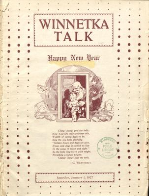 Winnetka Weekly Talk, 1 Jan 1927