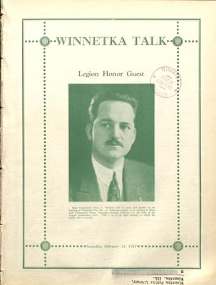 Winnetka Weekly Talk, 12 Feb 1927