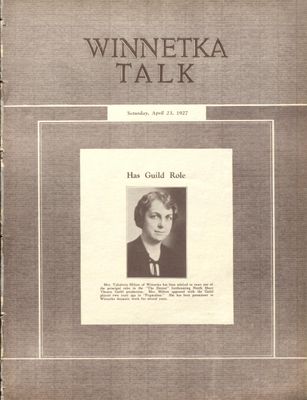 Winnetka Weekly Talk, 23 Apr 1927