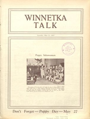 Winnetka Weekly Talk, 21 May 1927