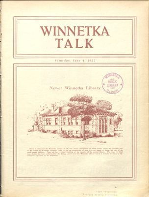 Winnetka Weekly Talk, 4 Jun 1927