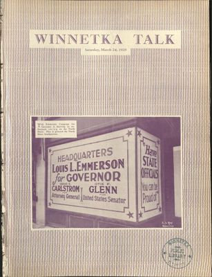 Winnetka Weekly Talk, 24 Mar 1928