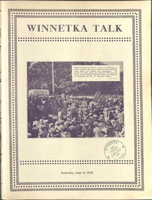 Winnetka Weekly Talk, 9 Jun 1928