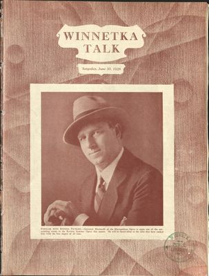 Winnetka Weekly Talk, 30 Jun 1928