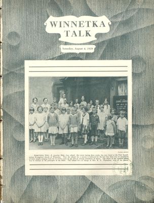 Winnetka Weekly Talk, 4 Aug 1928