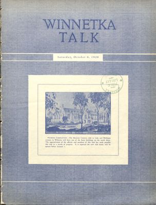 Winnetka Weekly Talk, 6 Oct 1928