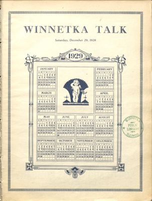 Winnetka Weekly Talk, 29 Dec 1928