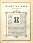 Winnetka Weekly Talk, 29 Dec 1928