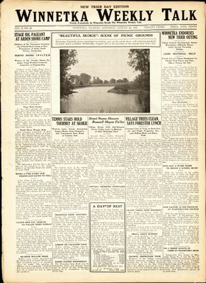 Winnetka Weekly Talk New Trier Edition, 20 Aug 1921