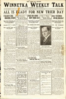 Winnetka Weekly Talk New Trier Edition, 18 Aug 1923