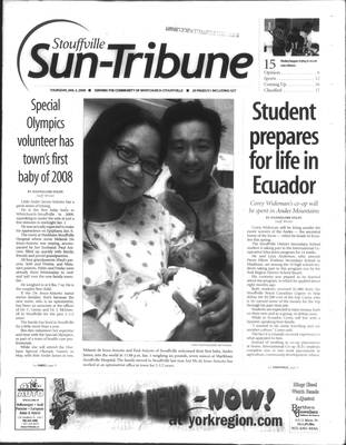 Stouffville Sun-Tribune (Stouffville, ON), 3 Jan 2008