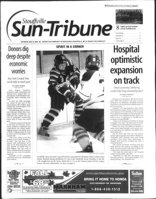 Stouffville Sun-Tribune (Stouffville, ON), 22 Nov 2008