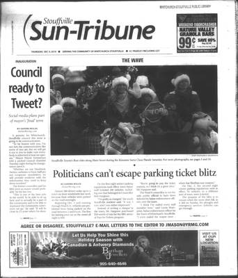 Stouffville Sun-Tribune (Stouffville, ON), 9 Dec 2010