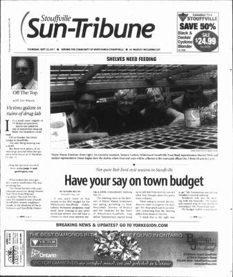 Stouffville Sun-Tribune (Stouffville, ON), 22 Sep 2011