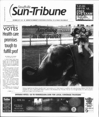 Stouffville Sun-Tribune (Stouffville, ON), 1 Oct 2011