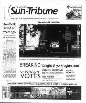 Stouffville Sun-Tribune (Stouffville, ON), 6 Oct 2011