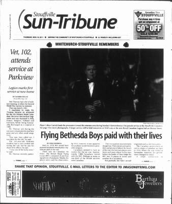 Stouffville Sun-Tribune (Stouffville, ON), 10 Nov 2011