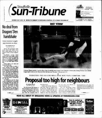 Stouffville Sun-Tribune (Stouffville, ON), 14 Jul 2012