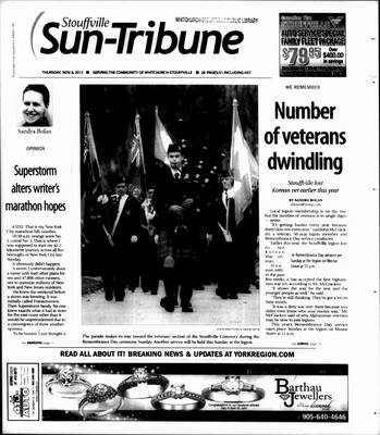 Stouffville Sun-Tribune (Stouffville, ON), 8 Nov 2012