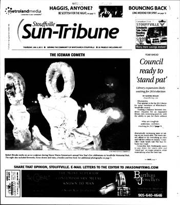 Stouffville Sun-Tribune (Stouffville, ON), 3 Jan 2013