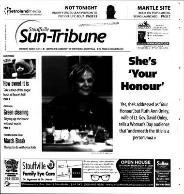 Stouffville Sun-Tribune (Stouffville, ON), 9 Mar 2013