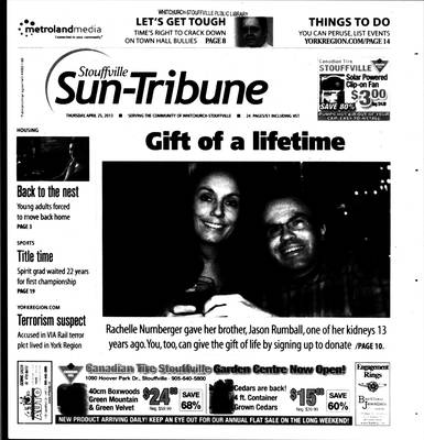 Stouffville Sun-Tribune (Stouffville, ON), 25 Apr 2013