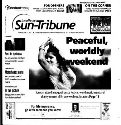 Stouffville Sun-Tribune (Stouffville, ON), 12 Sep 2013