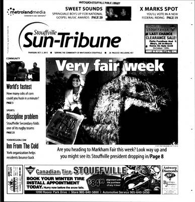 Stouffville Sun-Tribune (Stouffville, ON), 3 Oct 2013