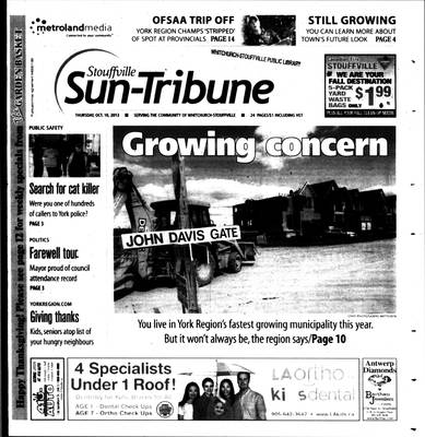 Stouffville Sun-Tribune (Stouffville, ON), 10 Oct 2013