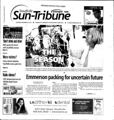 Stouffville Sun-Tribune (Stouffville, ON), 20 Nov 2014