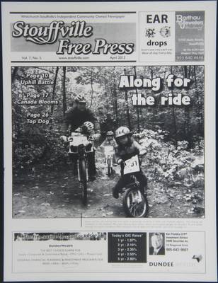 Stouffville Free Press (Stouffville Ontario: Stouffville Free Press Inc.), 1 Apr 2012