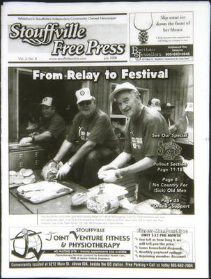 Stouffville Free Press (Stouffville Ontario: Stouffville Free Press Inc.), 1 Jul 2008