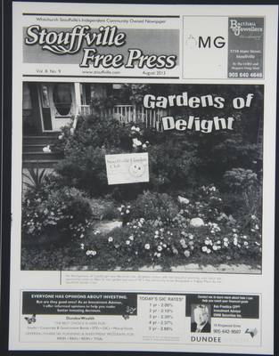 Stouffville Free Press (Stouffville Ontario: Stouffville Free Press Inc.), 1 Aug 2013