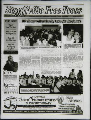 Stouffville Free Press (Stouffville Ontario: Stouffville Free Press Inc.), 1 Nov 2007