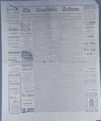 Stouffville Tribune (Stouffville, ON), 18 Oct 1894