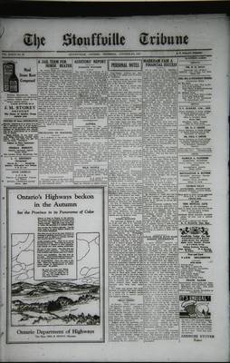 Stouffville Tribune (Stouffville, ON), 6 Oct 1927