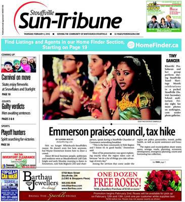 Stouffville Sun-Tribune (Stouffville, ON), 4 Feb 2016