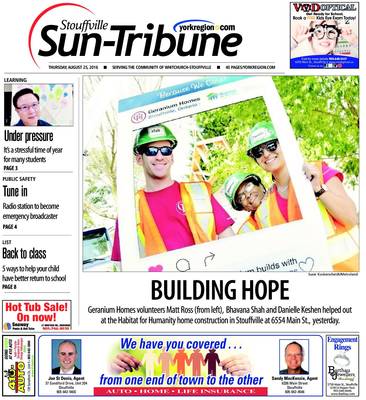 Stouffville Sun-Tribune (Stouffville, ON), 25 Aug 2016