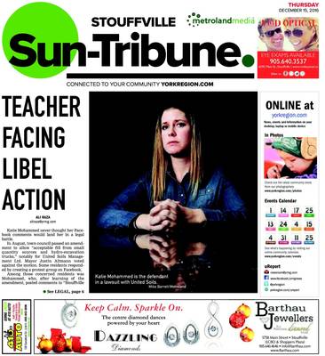 Stouffville Sun-Tribune (Stouffville, ON), 15 Dec 2016