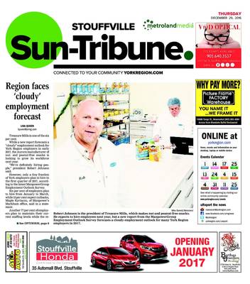 Stouffville Sun-Tribune (Stouffville, ON), 29 Dec 2016