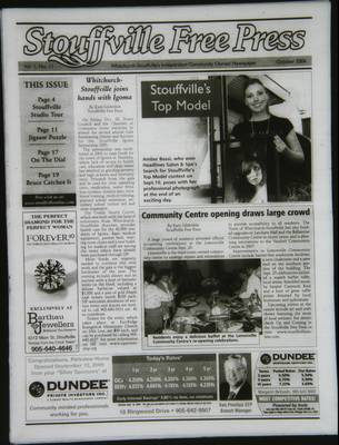 Stouffville Free Press (Stouffville Ontario: Stouffville Free Press Inc.), 1 Oct 2006