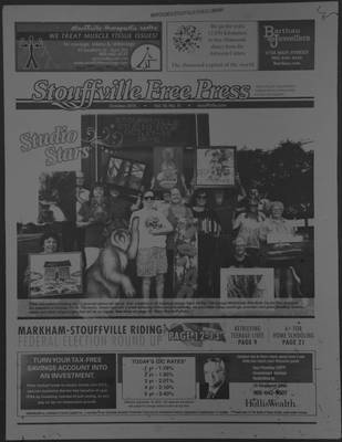 Stouffville Free Press (Stouffville Ontario: Stouffville Free Press Inc.), 1 Oct 2015