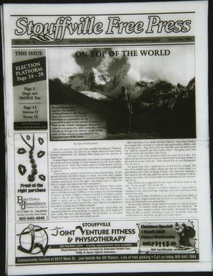 Stouffville Free Press (Stouffville Ontario: Stouffville Free Press Inc.), 1 Nov 2006