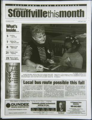 Whitchurch-Stouffville This Month (Stouffville Ontario: Star Marketing (1460912 Ontario Inc), 2001), 1 Feb 2004
